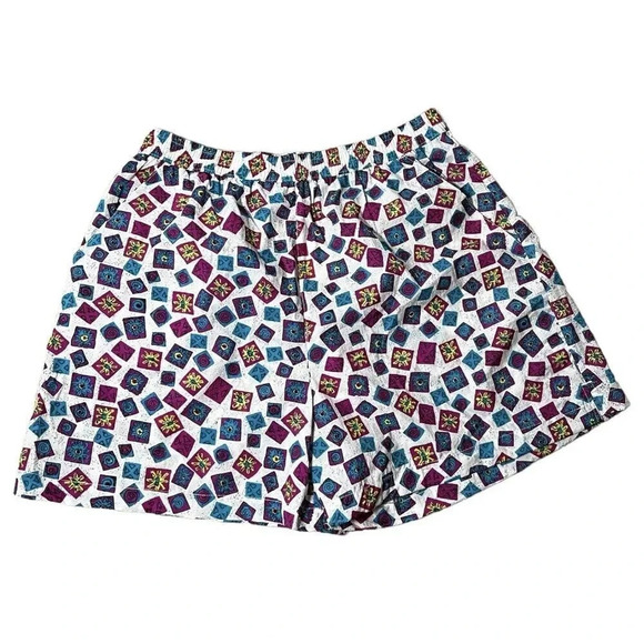 VTG Cheetah Sport Mens Board Shorts Swim Trunks Abstract Geometric 90s Size XL - Picture 1 of 6